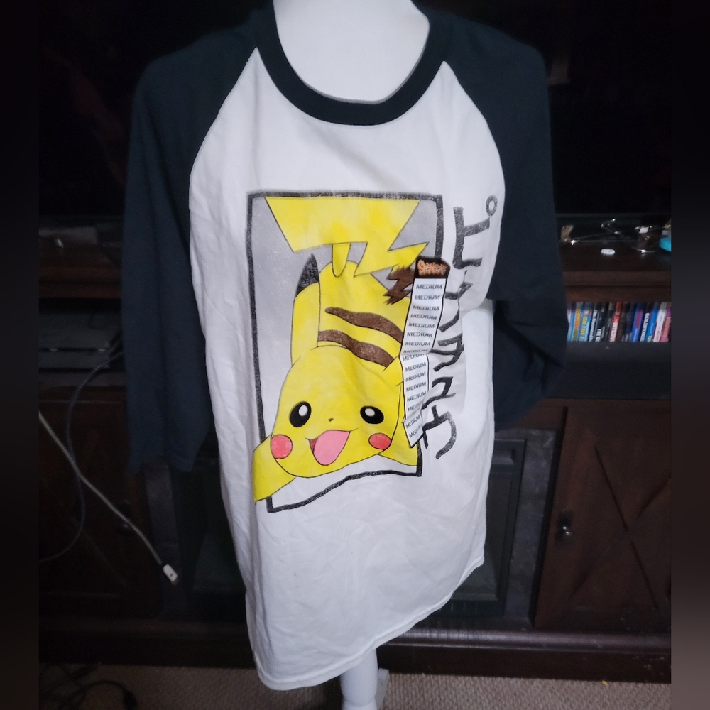 Pokemon‎ size medium jersey style Tshirt Pikachu NWT Unisex